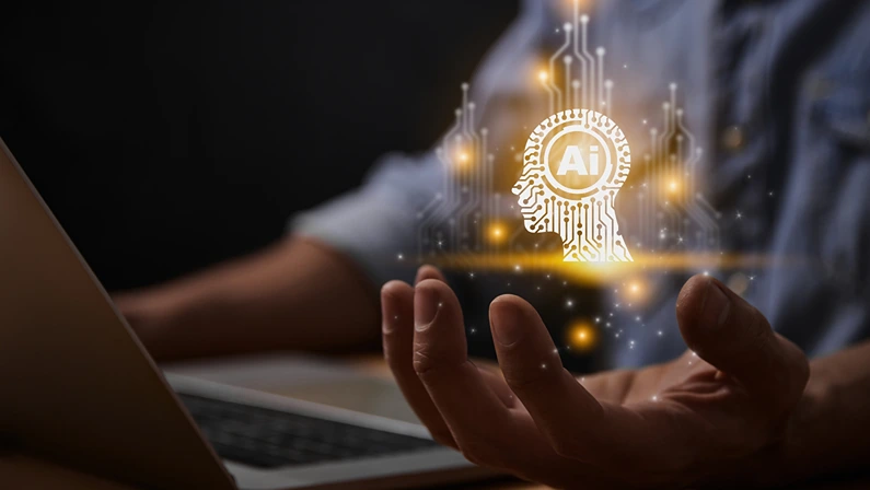 Futuristic interface showing customer data analytics and AI-driven target audience identification. Ideal for marketing, CRM, and business intelligence concepts.