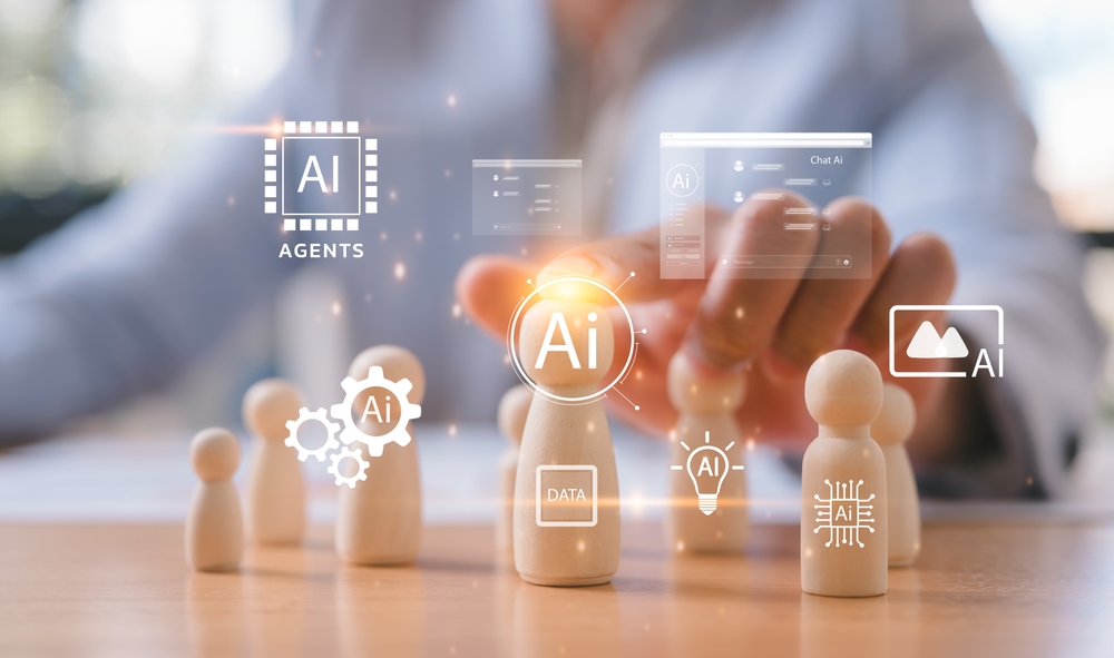 AI technology in business concept