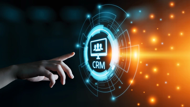 CRM Customer Relationship Management Business Internet Techology Concept.