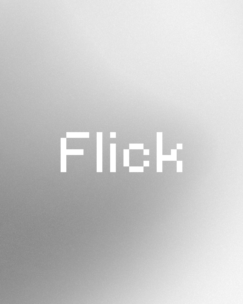 Flick font design by Patrick Pankalla – minimalist typography project.