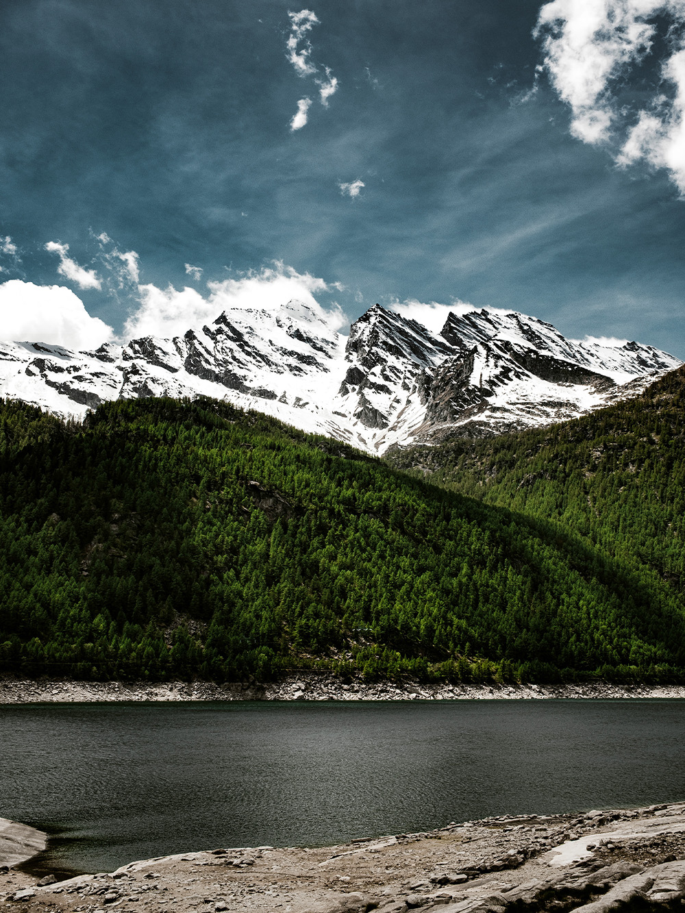 Mountain landscape in Gran Paradiso National Park, Italy, photographed by Patrick Pankalla.