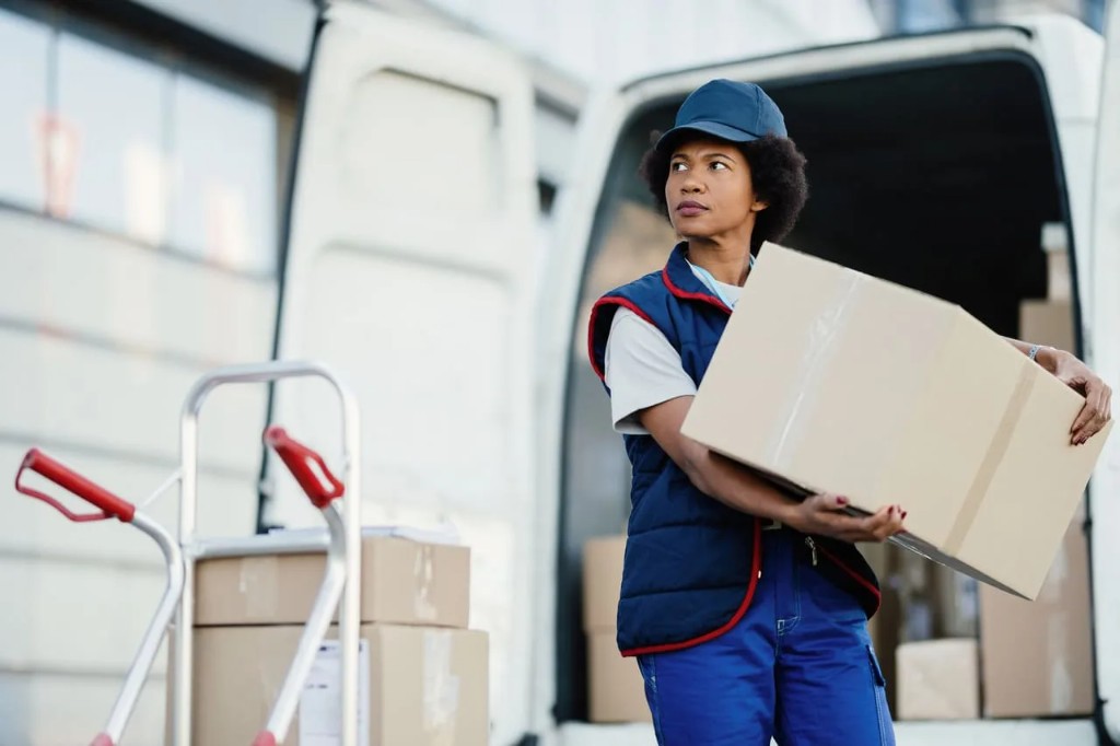 Affinity Moving crew relocating office workstations during an after-hours Minneapolis business move