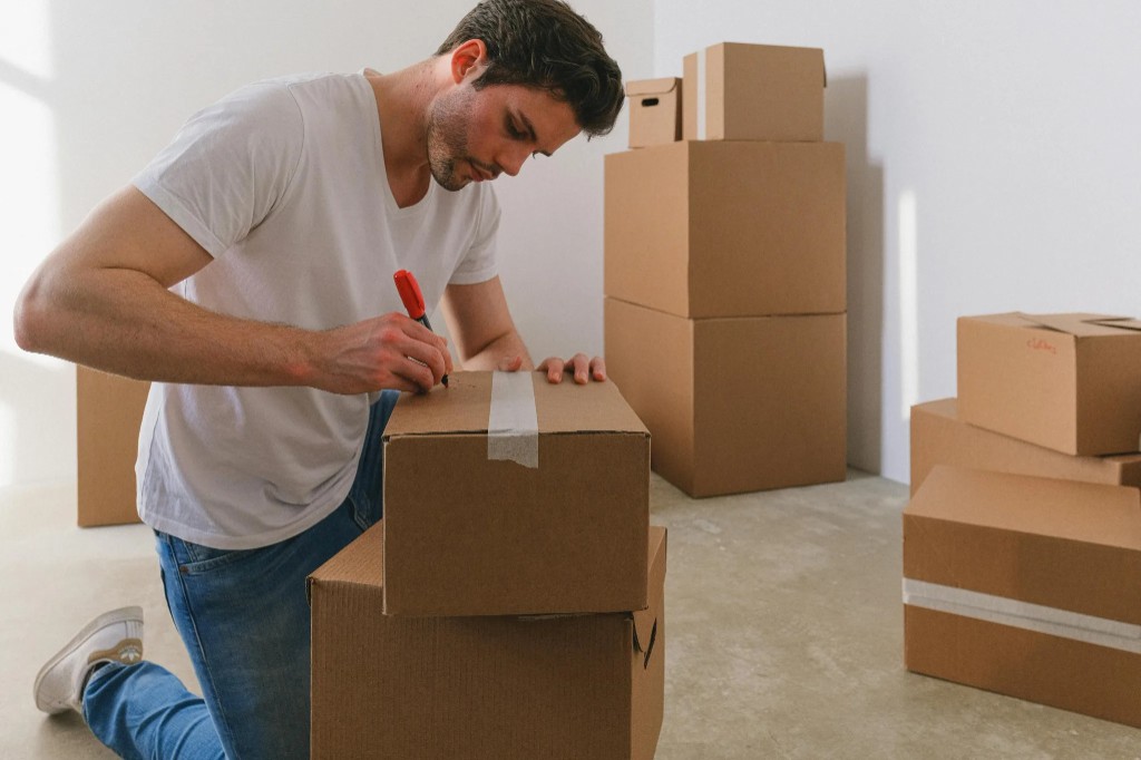 Affinity Moving coordinator reviewing inventory photos for a Twin Cities moving estimate