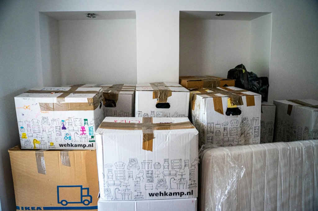Affinity Moving truck positioned at a Plymouth townhome driveway for a west-metro local move