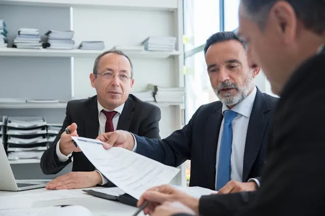 Laweyers in discussion