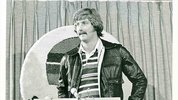 Picture of Keith Butler on the draft podium 
