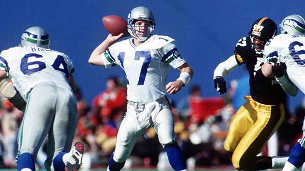 Dave Krieg loading up for a pass