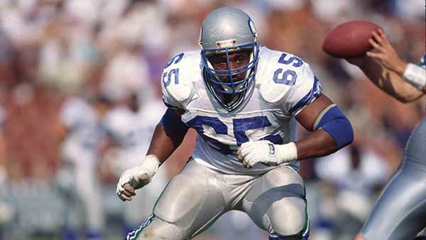 Edwin Bailey on the football field in an action photo