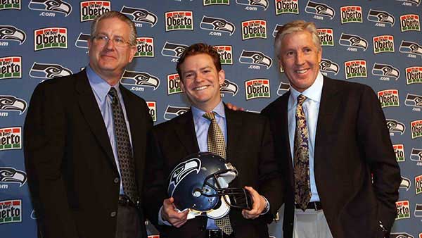 Pete Carroll being introduced as head coach