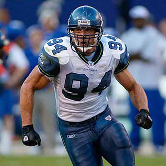 Chad Brown trying to sack the quarterback