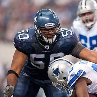 K.J. Wright tackling a player