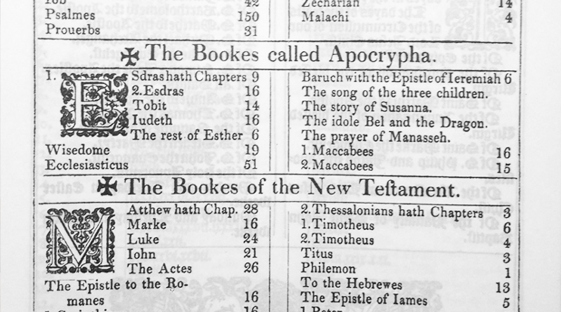 Anglican 101: The Apocrypha And Their Use