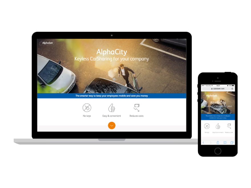 Screenshots of the final website on a laptop and smartphone.