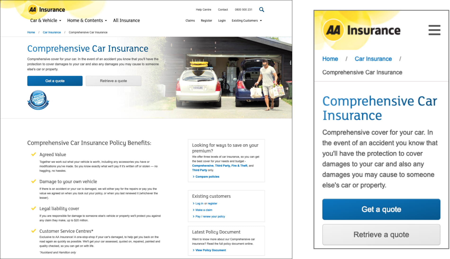 Screenshots of the finished website on desktop and mobile.