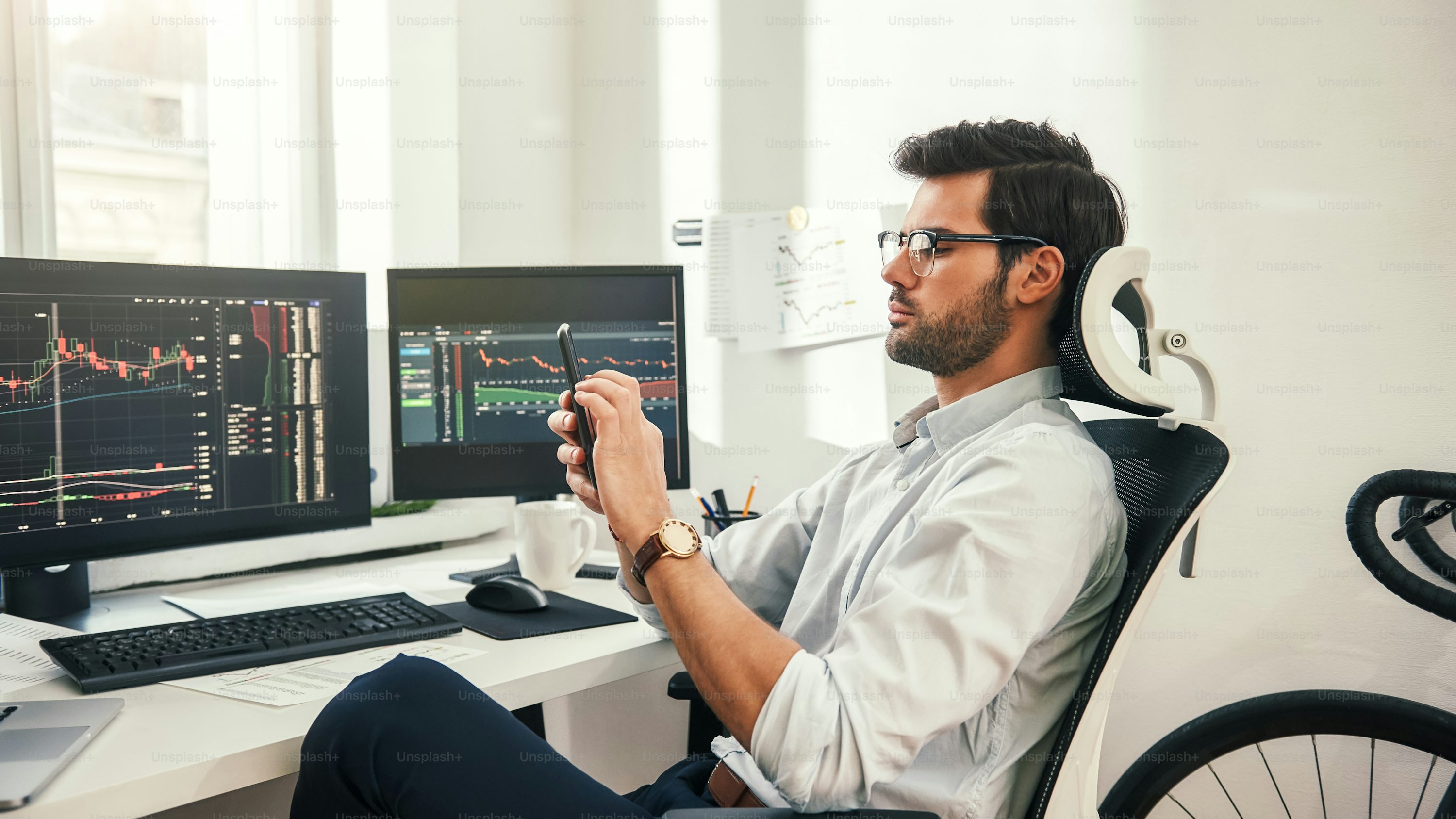 man sitting and trading - What is Risk Management in Trading