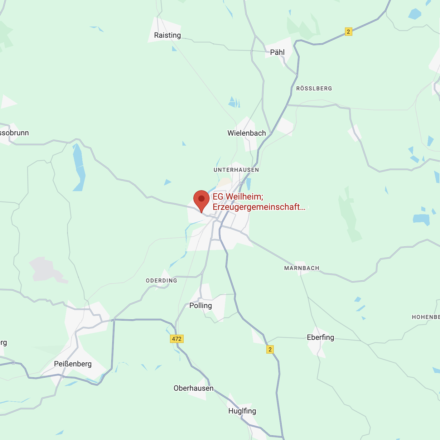 Standort Geschäftsstelle EG Weilheim Karte