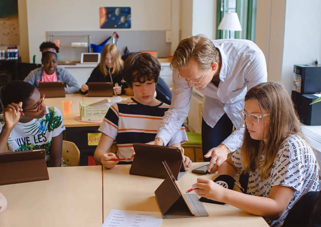 Students in class with teacher