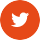 Twitter bird icon inside an orange circle.