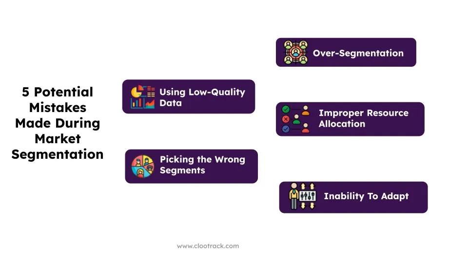5 potential mistakes made during market segmentation