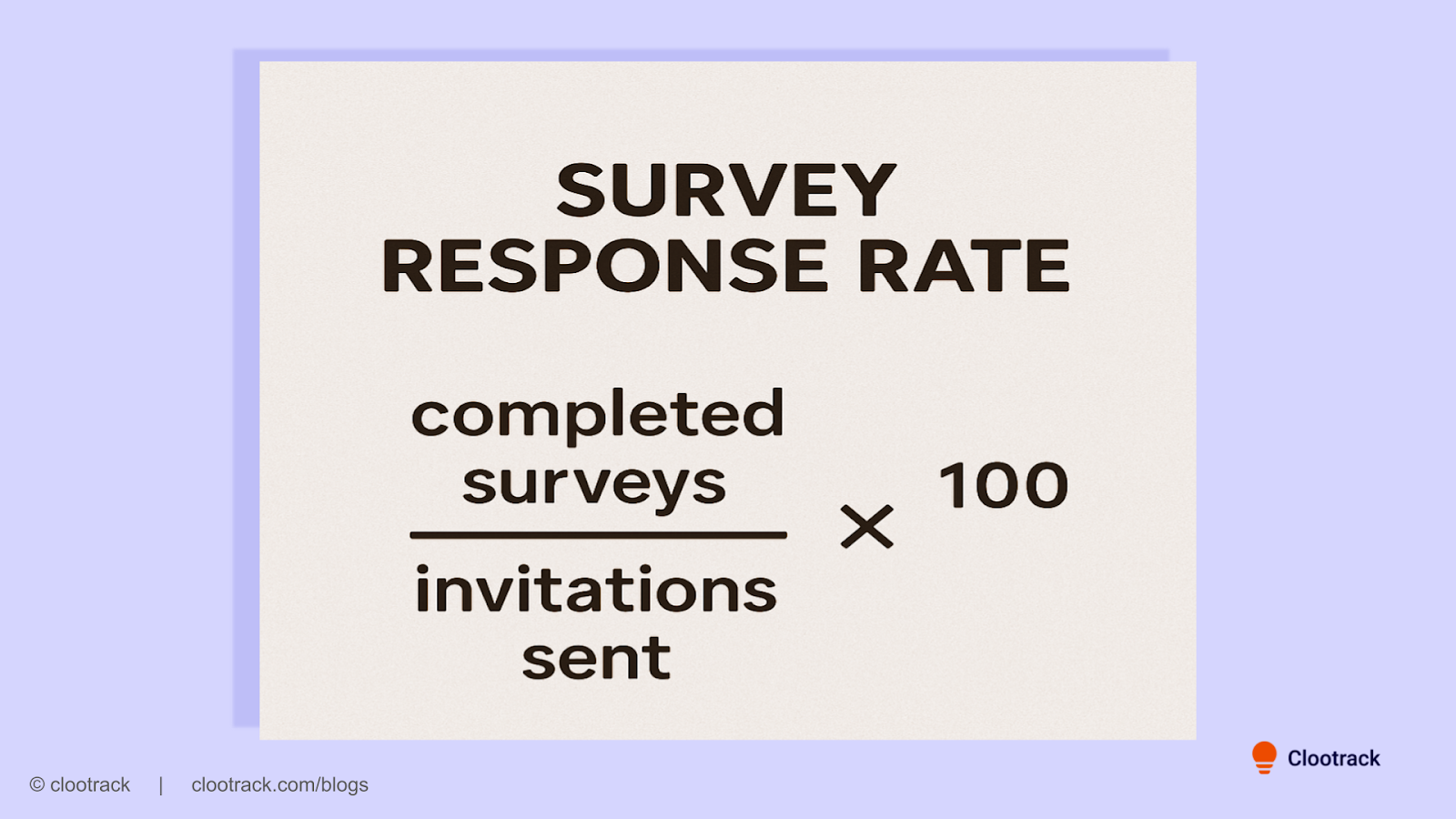 Survey response rate calculator