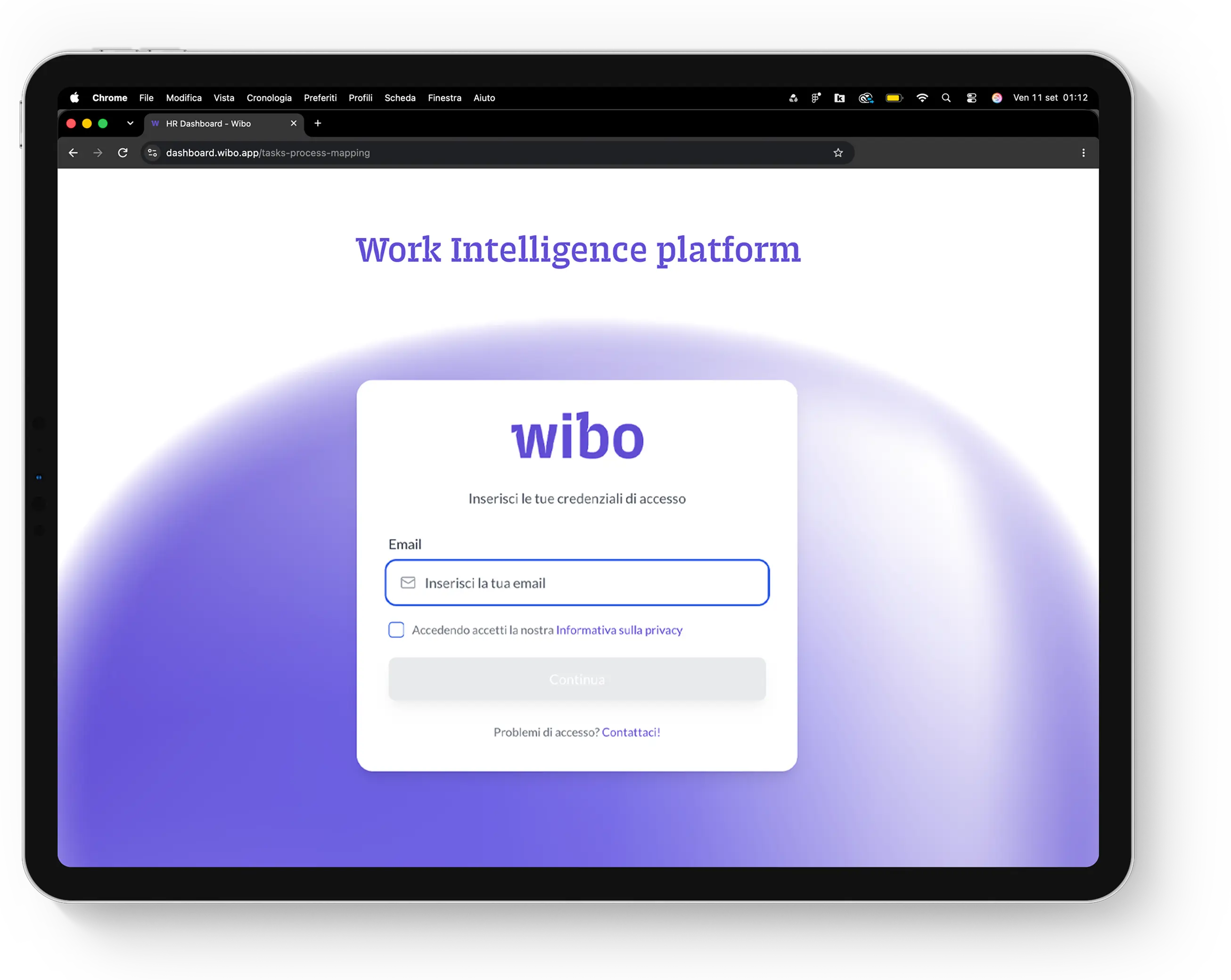 La piattaforma Work Intelligence