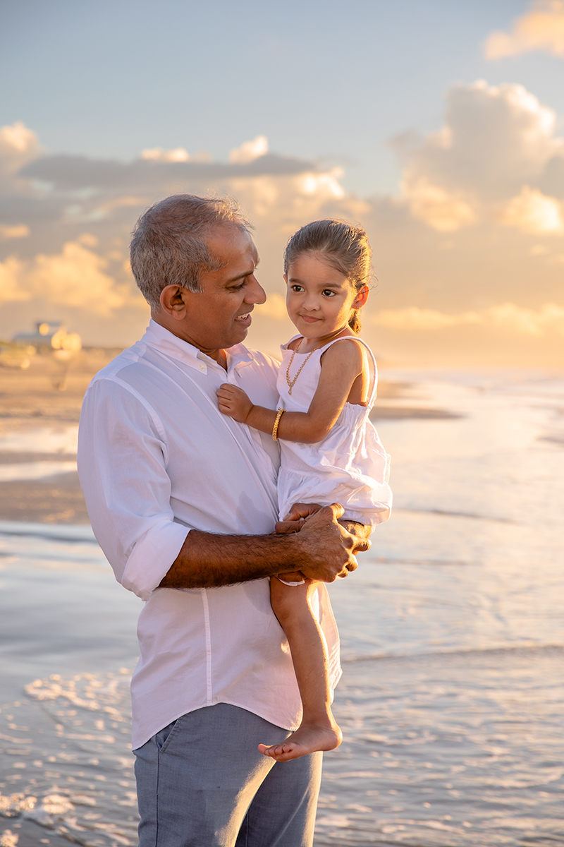 Father Daughter on the beach