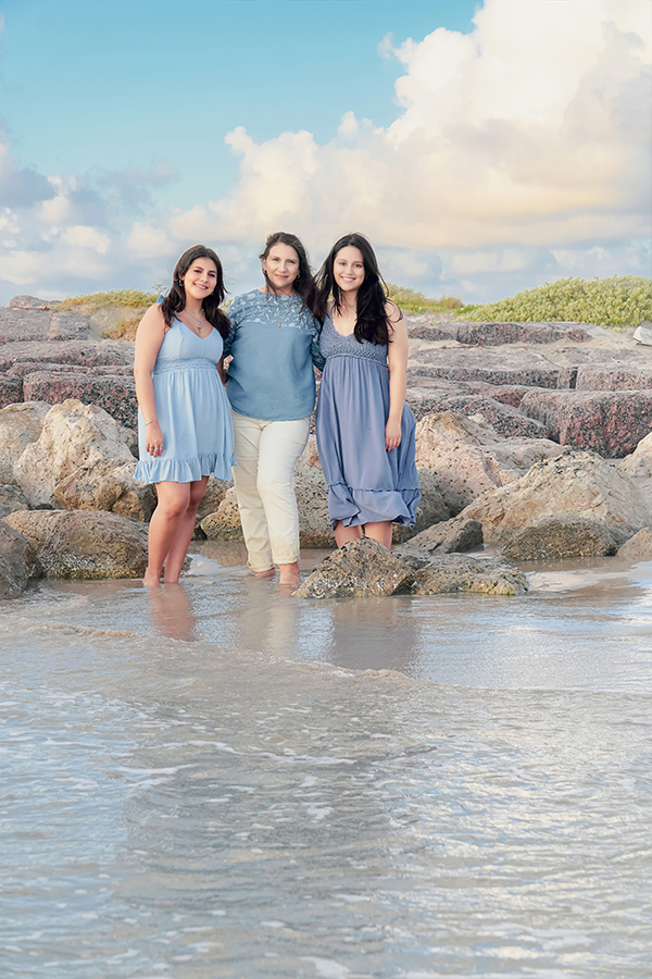 A group of sisters at Mustang Island
