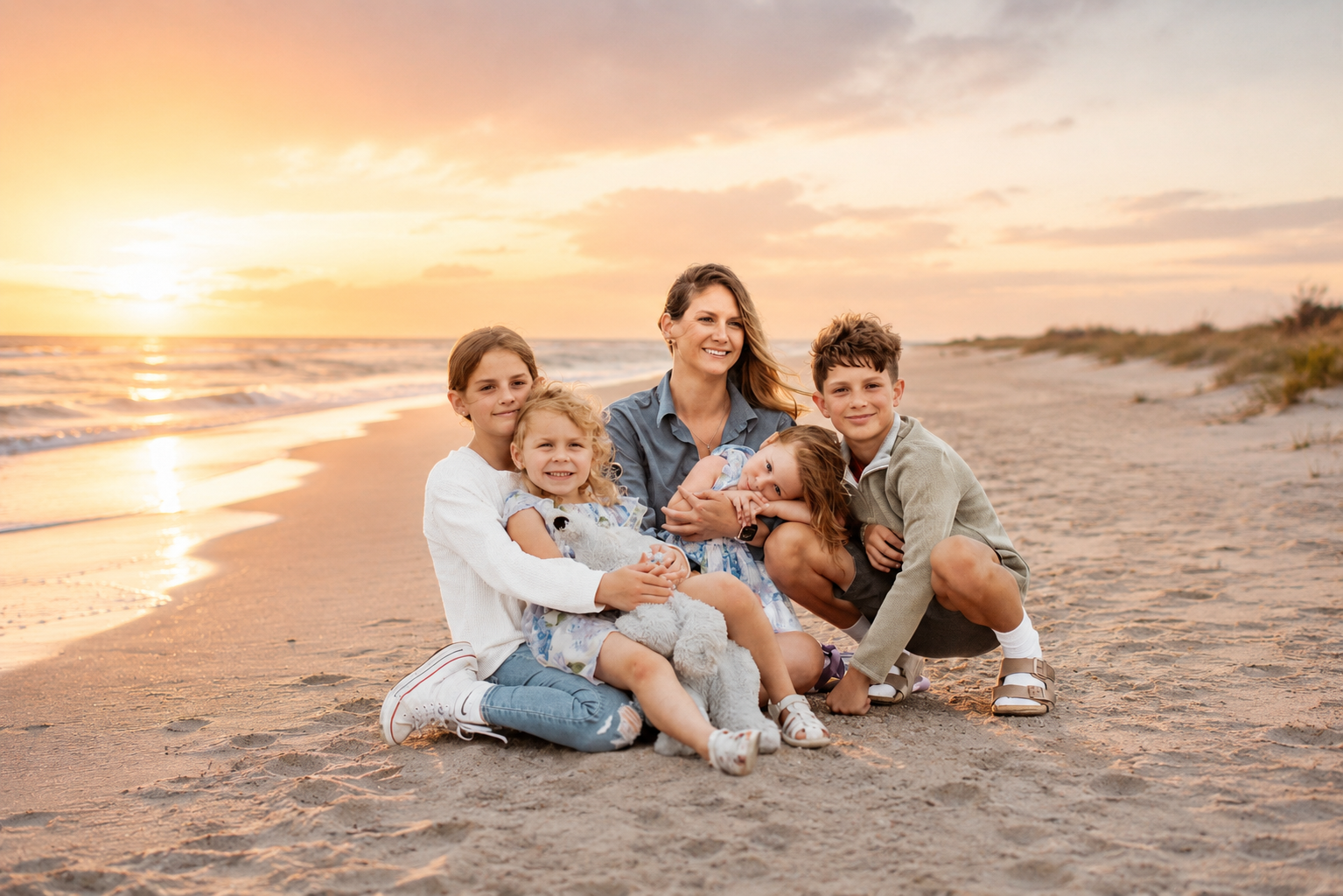 Cute Family on the Corpus Christi bay