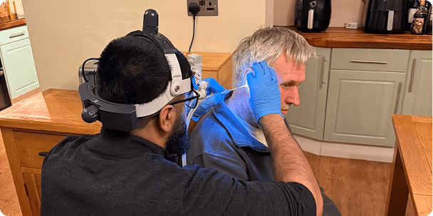 Earwax removal for older person