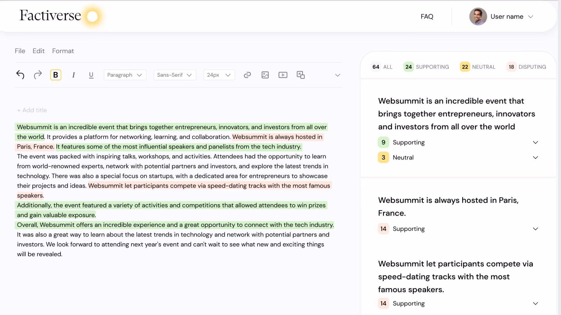 Sentences highlighted in red mean that there are disputing opinions on this topic. Sentences highlighted in green mean that they have in the past been factual, according to credible sources.