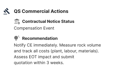 QS Commercial Actions