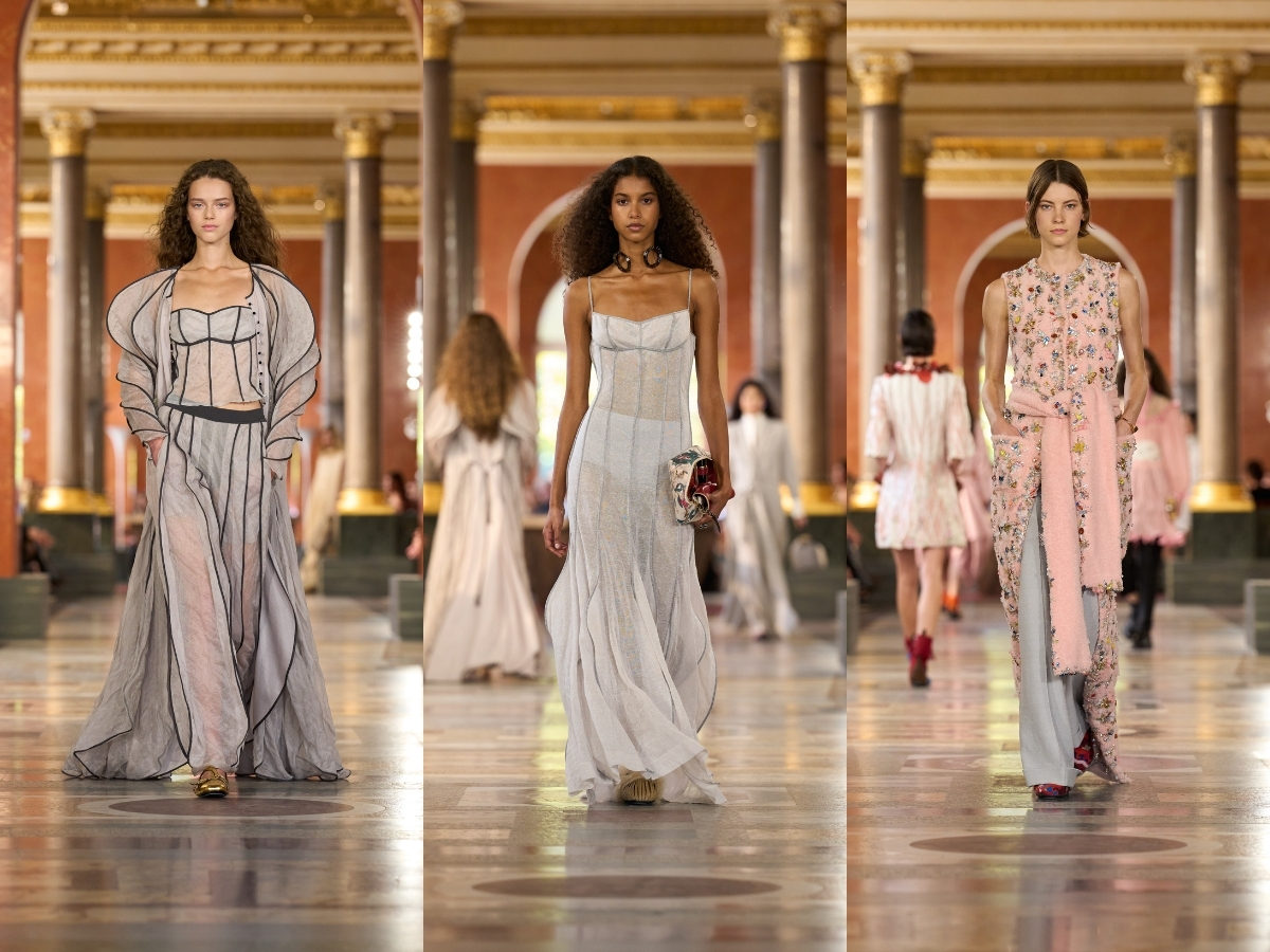 Louis Vuitton SS26 Nicolas Ghesquiere silk slip dress superyacht Monaco Port Hercule