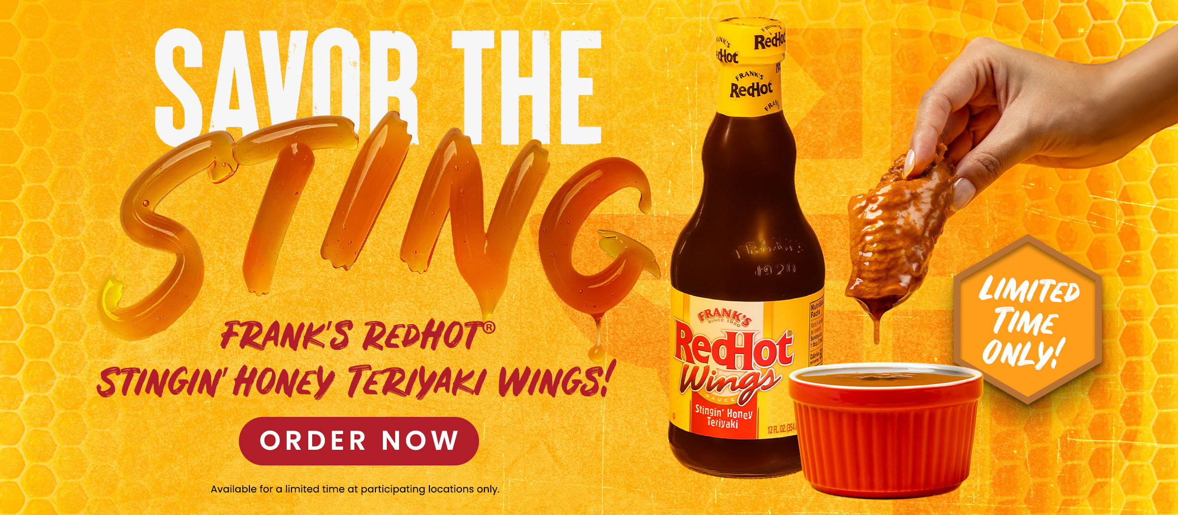Frank's RedHot Stingin' Honey Teriyaki Wings
