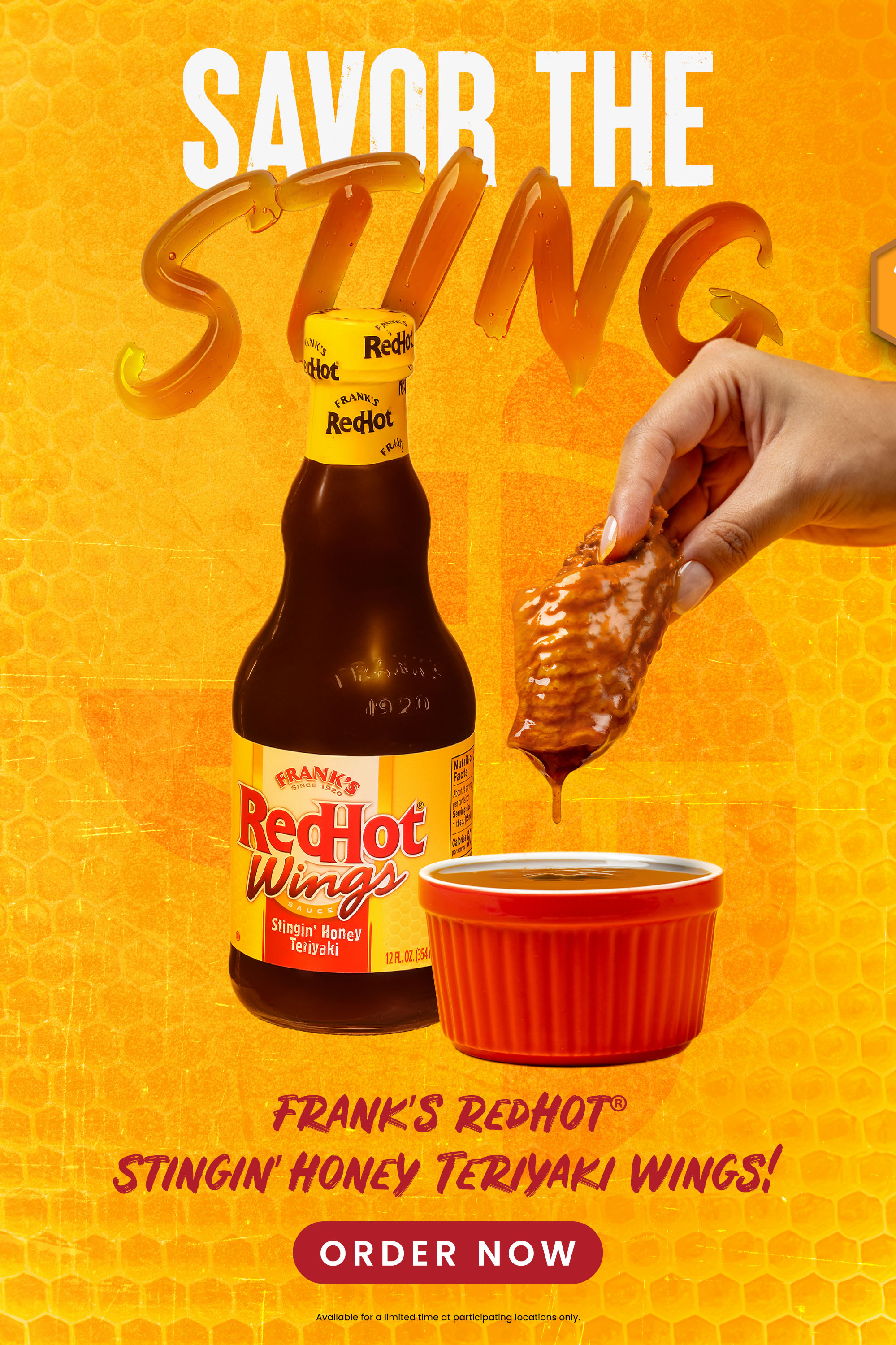 Frank's RedHot Stingin' Honey Teriyaki Wings