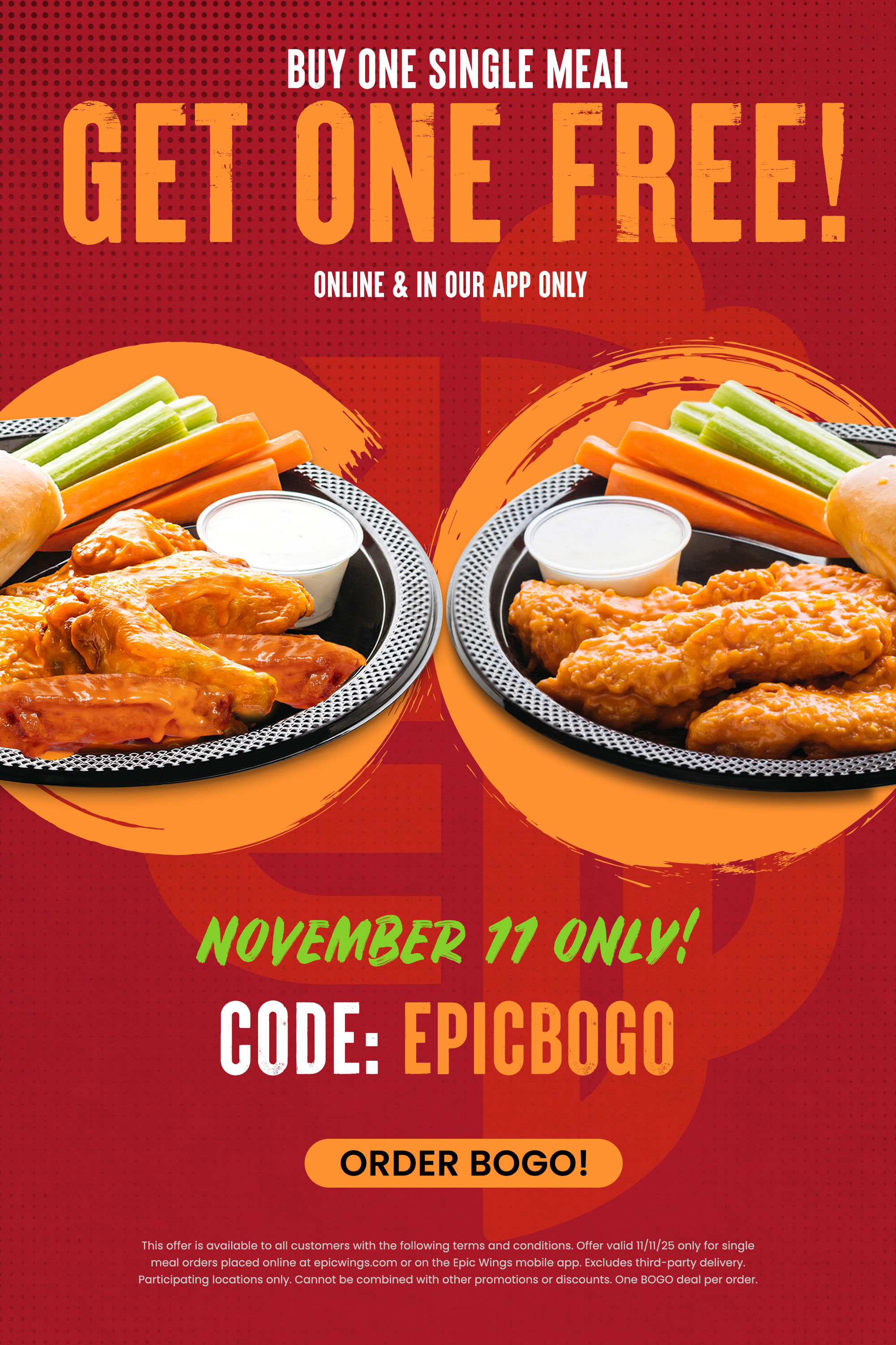 Buy One Single Meal, Get One Free!