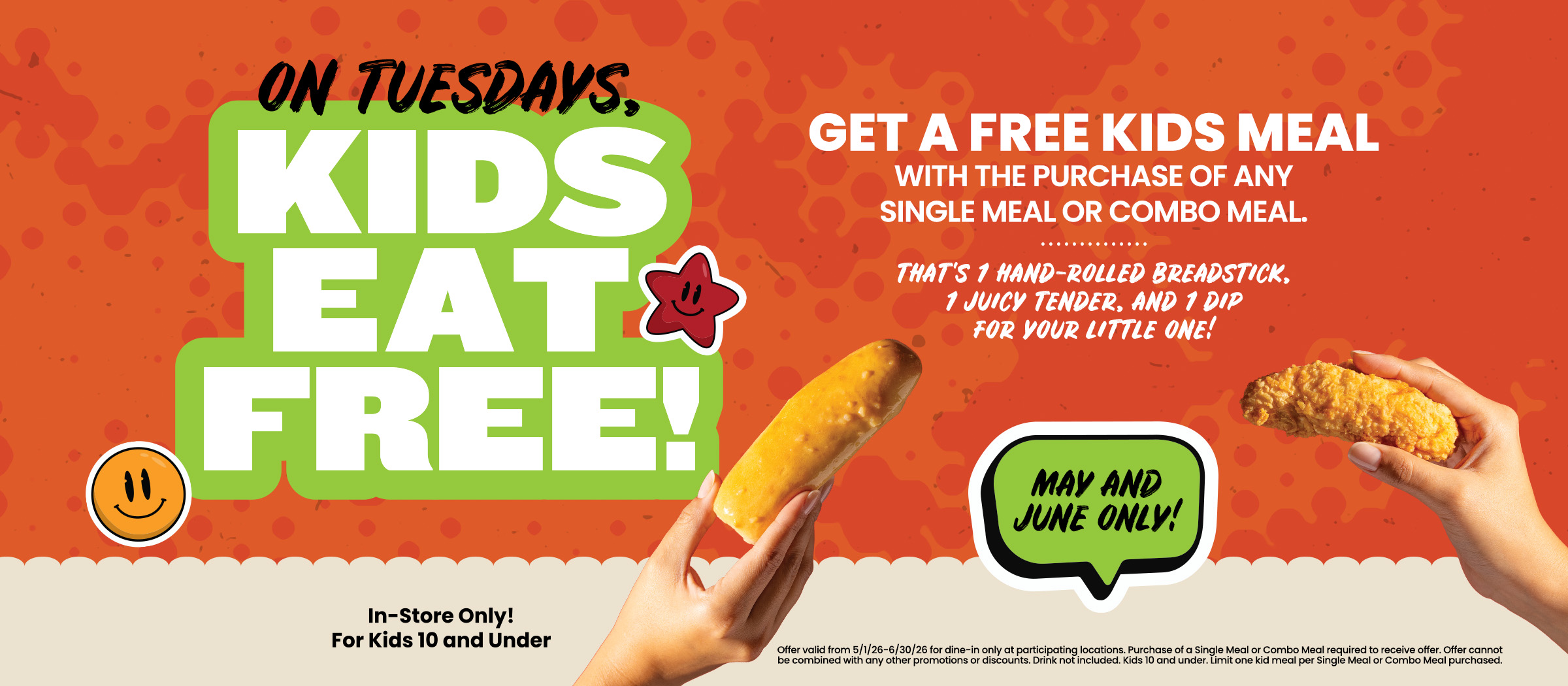 On Tuesdays, Kids Eat Free!