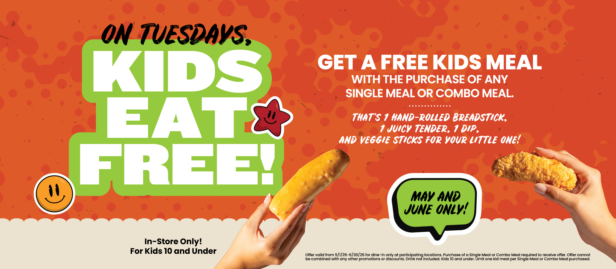 On Tuesdays, Kids Eat Free!