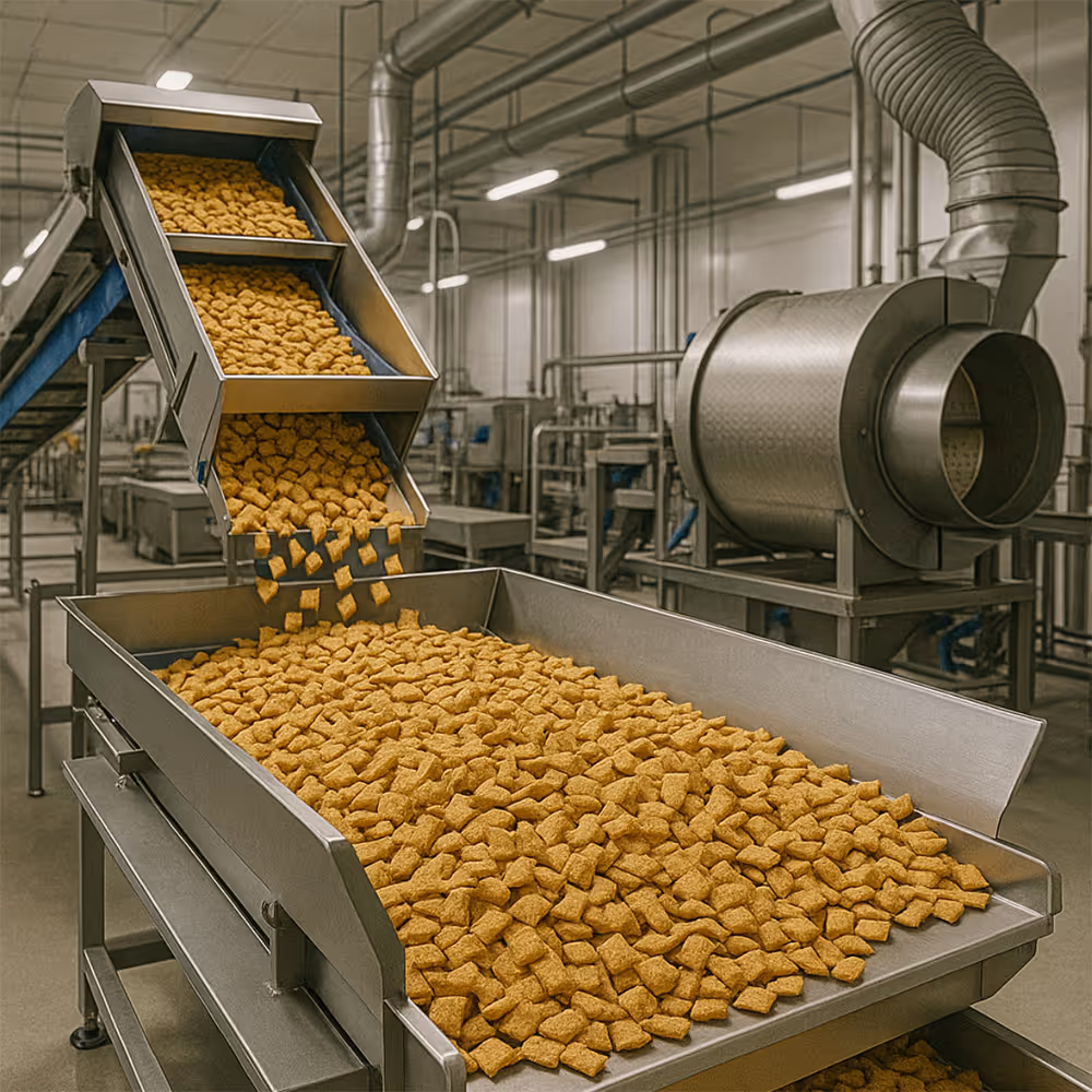 Knusperanlage in der Lebensmittelproduktion