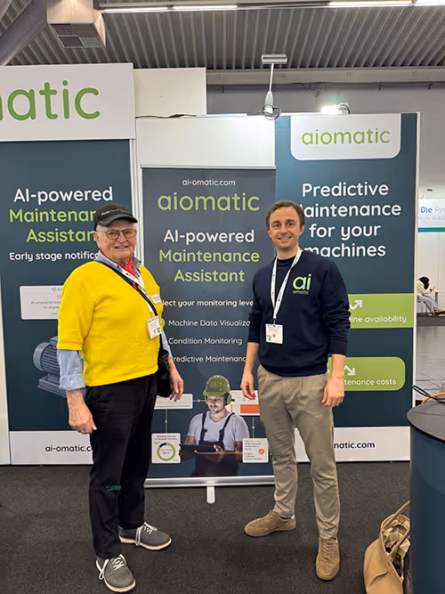 Sales Mitarbeiter aiomatic auf der maintenance Messe in Dortmund
