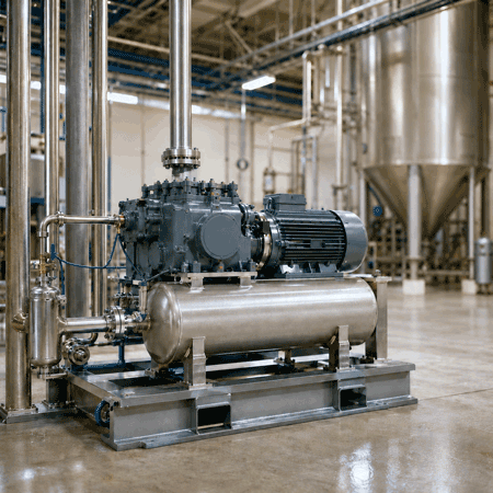 Compressor in the food industry