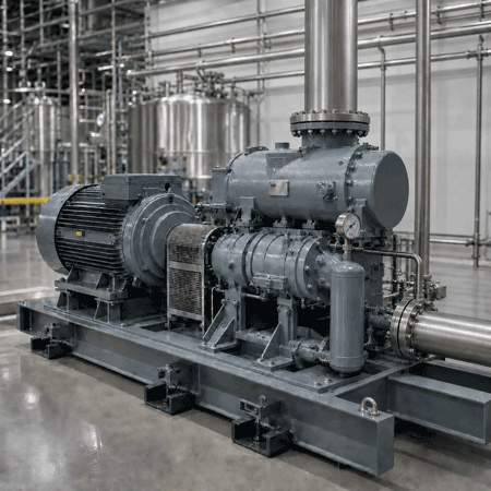 Compressor in the chemical industry