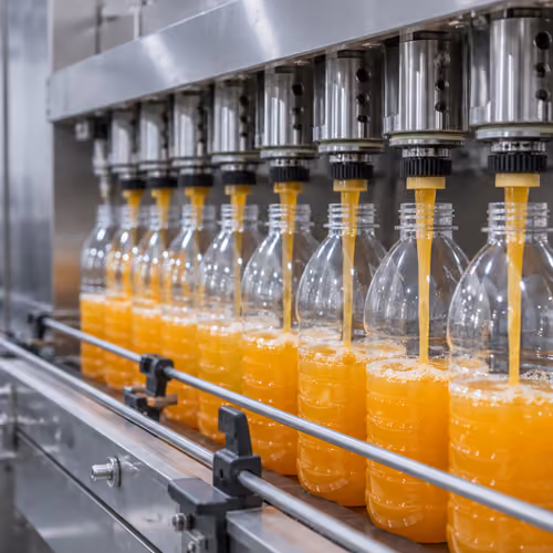 Bottling plant in the beverage industry