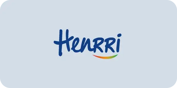 Logo de Henrri le logiciel de facture bleu sur fond noir