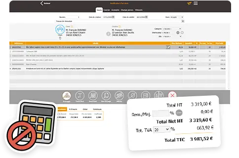 Calculs automatiques et champs contrôlés dans Batappli pour éviter les erreurs