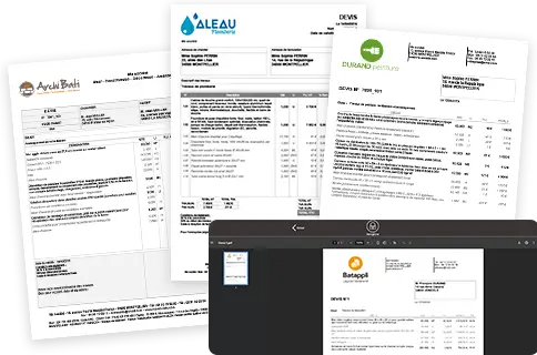 Modèles de devis personnalisés avec logo et couleurs d’entreprise