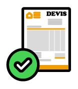 Exemple de devis professionnel créé avec le logiciel Batappli