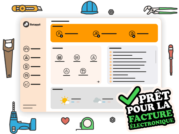 Démonstration gratuite de l'interface Batappli devis et facture pour le bâtiment prêt pour la facture électronique, chiffrage de chantier en ia 