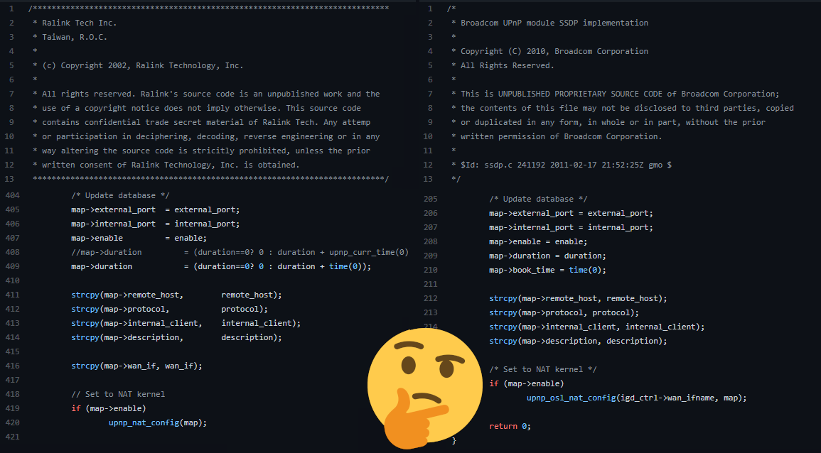 Ralink / Broadcom code similarities (2)