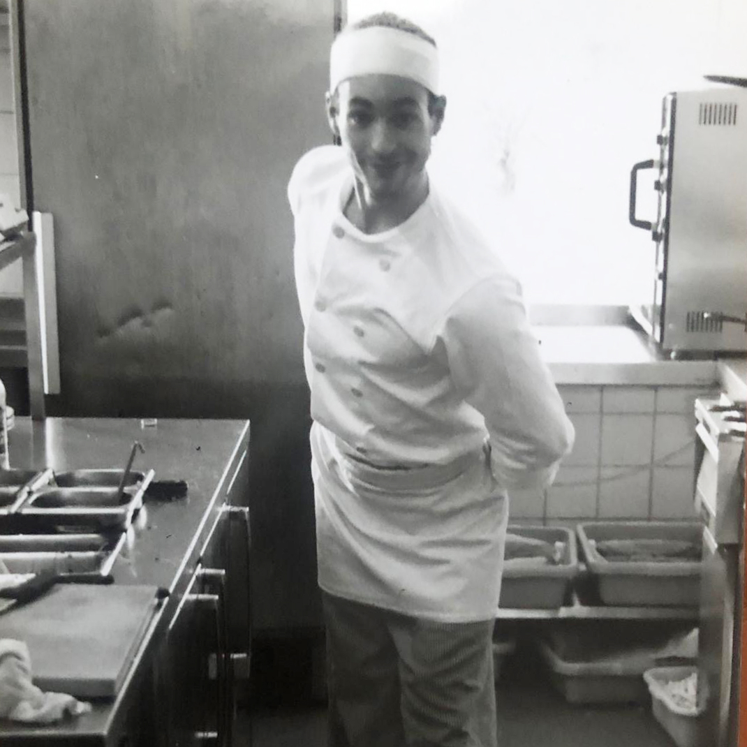 Nick Bennett working as a head chef