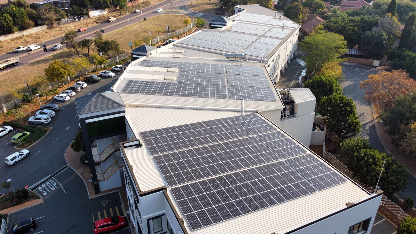 Rooftop solar installation at Atterbury Boulevard, Tshwane